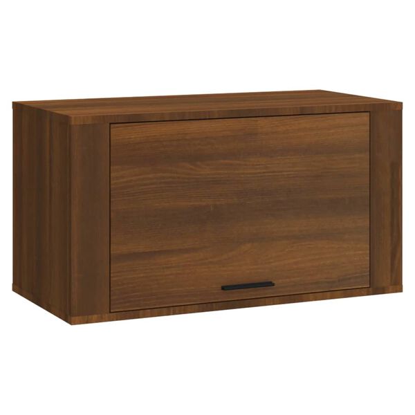 vidaXL Wall-mounted Shoe Cabinet Brown Oak 70x35x38 cm Solid Wood Pine
