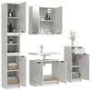 vidaXL 4 Piece Bathroom Cabinet Set Concrete Grey Engineered Wood