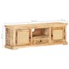 vidaXL TV Cabinet 120x30x40 cm Solid Mango Wood and Natural Cane