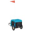 vidaXL Pet Bike Trailer Blue and Black Oxford Fabric and Iron