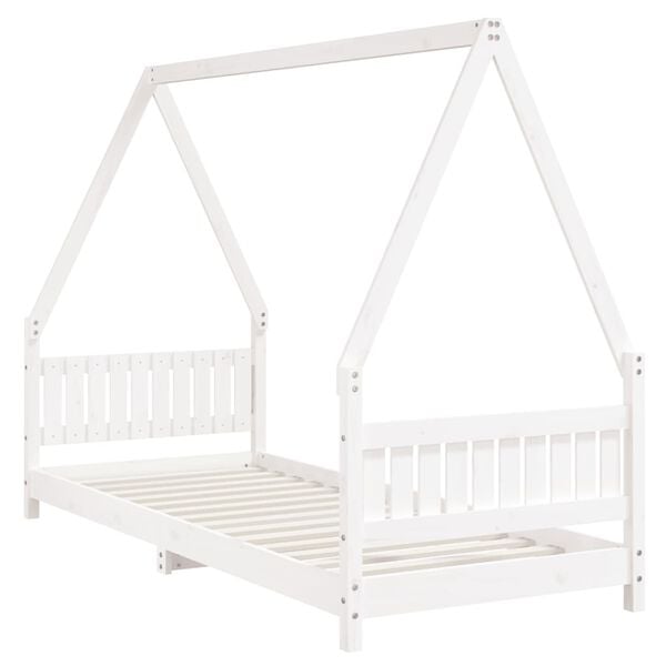 vidaXL Kids Bed Frame White 80x200 cm Solid Wood Pine