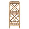 vidaXL 3-Tier Square Bamboo Shelf