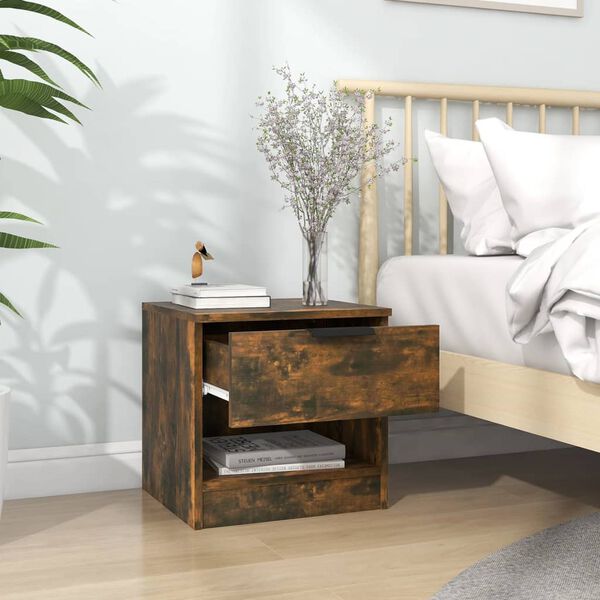 vidaXL Bedside Cabinets 2 pcs Smoked Oak Engineered Wood