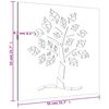 vidaXL Garden Wall Decoration 55x55 cm Corten Steel Tree Design