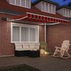 vidaXL Manual Retractable Awning with LED 300x250 cm Orange and Brown