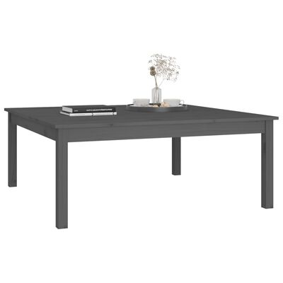 vidaXL Coffee Table Grey 100x100x40 cm Solid Wood Pine