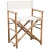 vidaXL Folding Director's Chair 2 pcs Bamboo and Canvas
