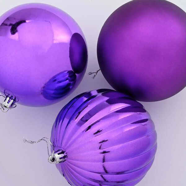 vidaXL Christmas Bauble Set 15 pcs Lilac Plastic