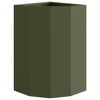 vidaXL Corner Planter Olive green 30 x 30 x 50 cm Steel