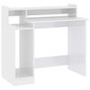 vidaXL Desk with LED Lights High Gloss White 97x45x90 cm Engineered Wood