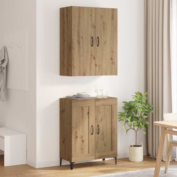 vidaXL Highboard Artisan Oak 69.5 x 34 x 180 cm Engineered Wood