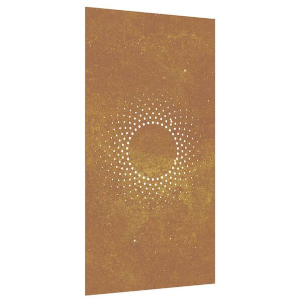 vidaXL Garden Wall Decoration 105x55 cm Corten Steel Sun Design