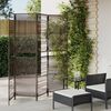 vidaXL Room Divider 4 Panels Brown Poly Rattan