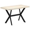 vidaXL Dining Table White 120x60x75 cm Solid Mango Wood