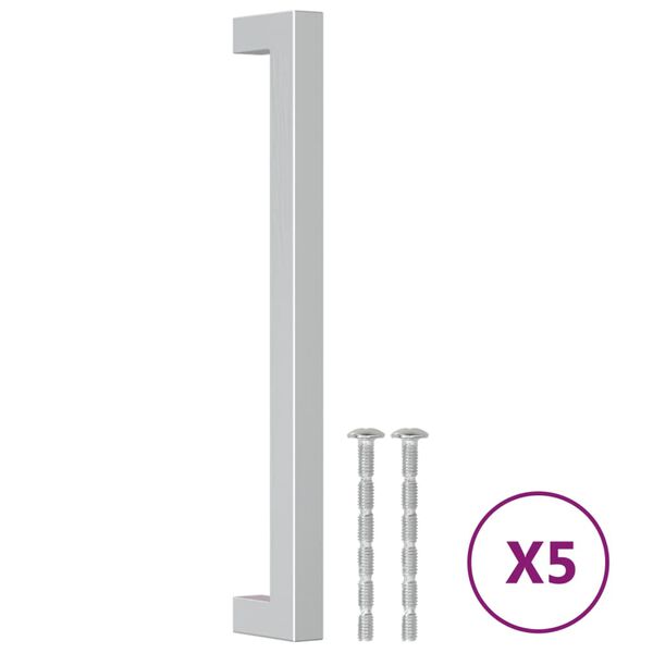 vidaXL Cabinet Handles 5 pcs Silver 192 mm Stainless Steel