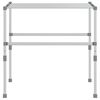 vidaXL Laundry Dryer 83x(50-55)x(40-85) cm Aluminium