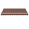 vidaXL Manual Retractable Awning with LED Brown 300x250 cm