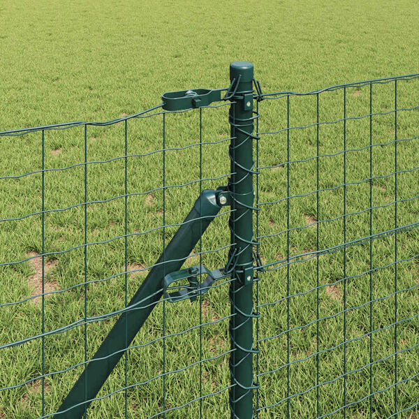 vidaXL Fence Post Other 26 pcs Green 3.2 x 3.2 x 100 cm Steel