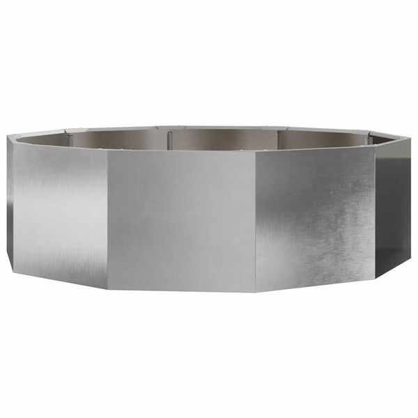 vidaXL Planter Silver 120 x 120 x 35 cm Stainless Steel