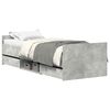 vidaXL Bed Frame without Mattress Concrete Grey 75x190 cm