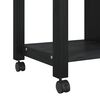 vidaXL Kitchen Trolley Plain Black 84 x 40 x 88.5 cm