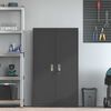 vidaXL Storage Cabinet 2 pcs Black 80 x 40 x140 cm Steel