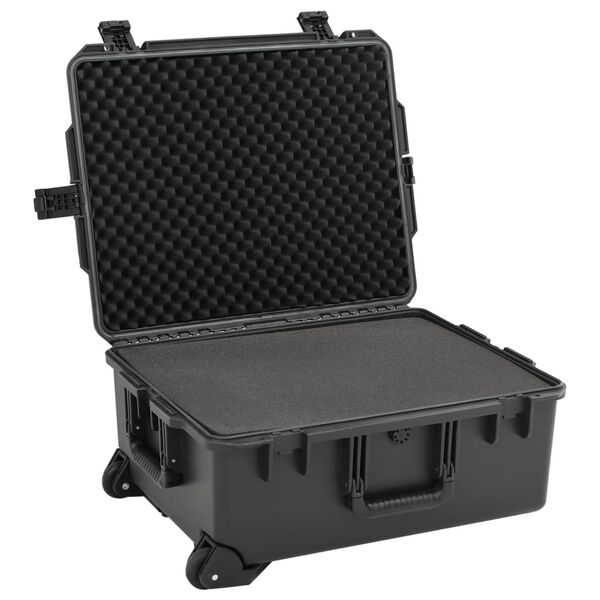 vidaXL Portable Flight Case Black 62.5x50x28.5 cm PP