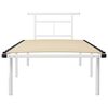 vidaXL Bed Frame without Mattress without Mattress White Metal 90x200cm