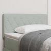 vidaXL Headboard with Headboard Light Grey 100 cm Faux Leather