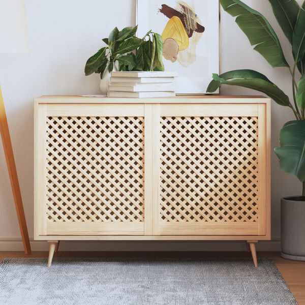 vidaXL Cabinet Doors Lattice Design 2 pcs 59.5x69 cm Solid Wood Pine