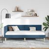 vidaXL Corner Bed Frame with Headboard Blue 100 cm x 200 cm Velvet