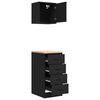 vidaXL Garage Cabinets 2 pcs Black Engineered Wood