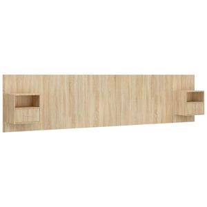 vidaXL Bed Headboard with Cabinets Sonoma Oak Engineered Wood