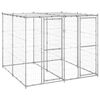 vidaXL Outdoor Dog Kennel Galvanised Steel with Roof 4.84 m²