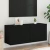 vidaXL TV Cabinet Wall-mounted Black 100x30x41 cm