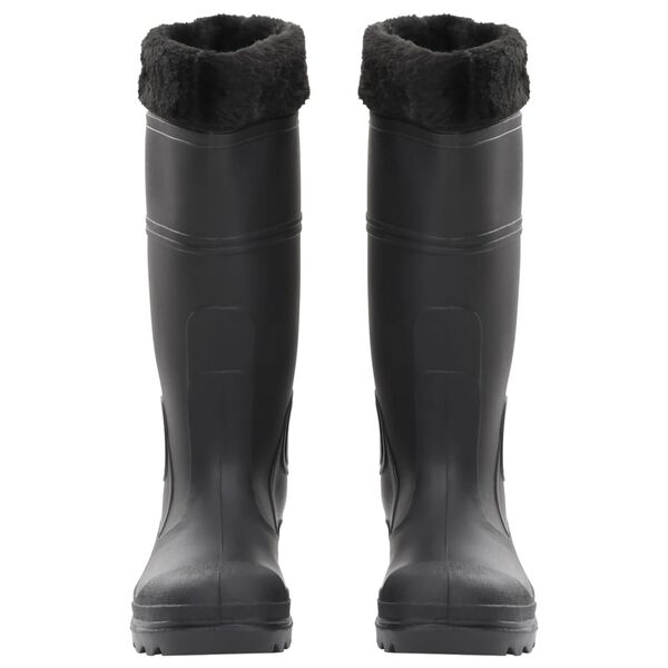 vidaXL Rian Boots with Removable Socks Black Size 40 PVC