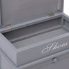 vidaXL Shoe Cabinet Grey 50x28x58 cm Paulownia Wood