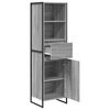 vidaXL Book Cabinet Grey Sonoma 43 x 36 x 150.5 cm Engineered Wood