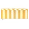 vidaXL Manual Retractable Awning with Blind&LED 3x2.5m Yellow&White