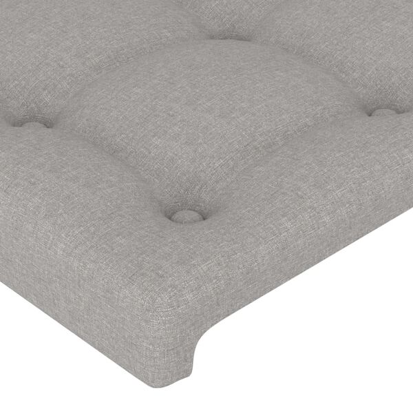 vidaXL Headboards 2 pcs Light Grey 100x5x78/88 cm Fabric