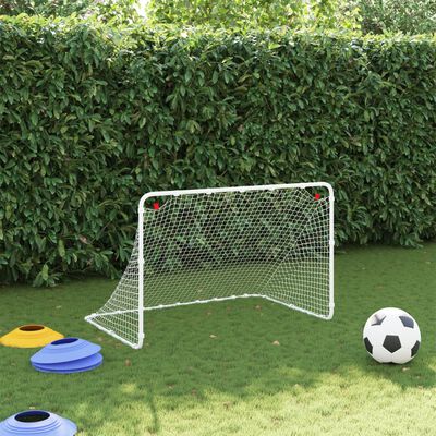 vidaXL Soccer Goal White 122x81x81 cm Steel