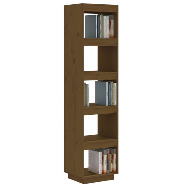 vidaXL Book Cabinet/Room Divider Honey Brown 40x35x167 cm Solid Wood Pine