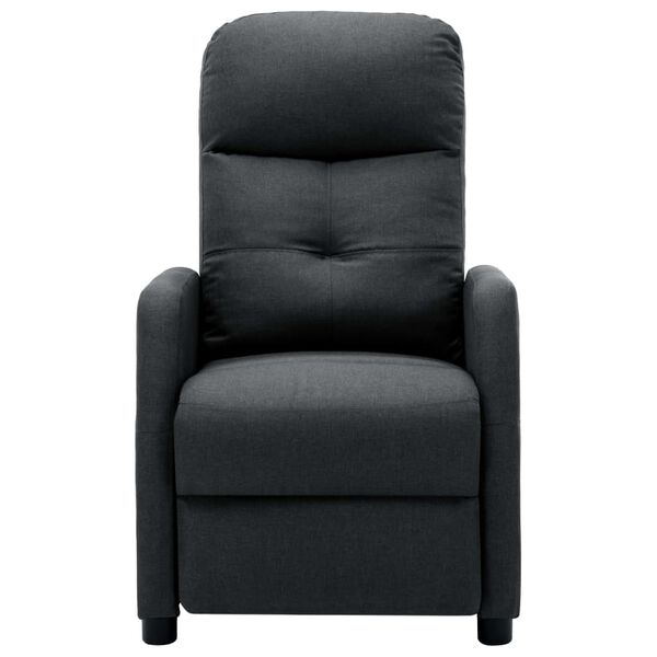 vidaXL Recliner Chair Dark Grey Fabric