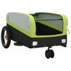 vidaXL Bike Trailer Black and Green 30 kg Iron
