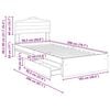 vidaXL Storage Bed Grey Sonoma 100 x 200 cm Engineered Wood
