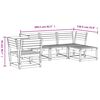 vidaXL 5 Piece Garden Lounge Set Impregnated Wood Pine