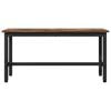 vidaXL Dining Bench Smoked Oak 100 x 32.5 x 48.5 cm