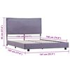vidaXL Bed Frame without Mattress Light Grey Fabric 135x190 cm Double