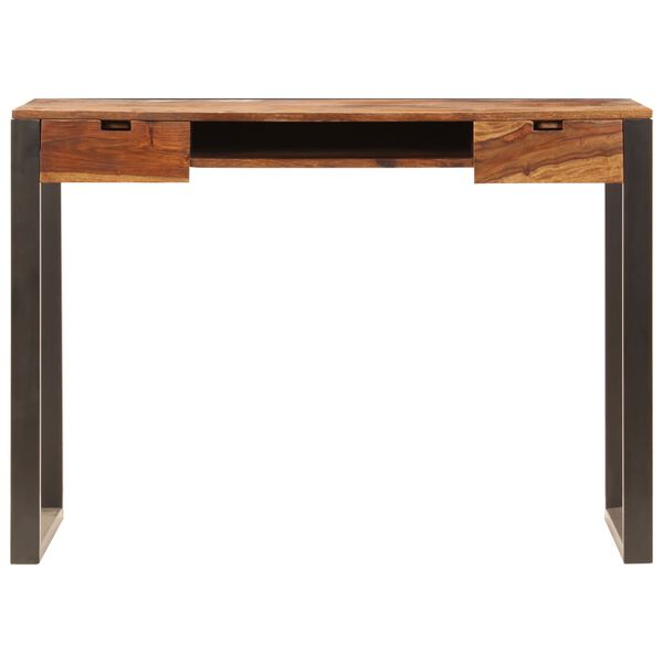 vidaXL Desk 110x55x78 cm Solid Acacia Wood and Steel