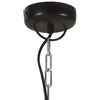 vidaXL Industrial Hanging Lamp Black Round 42 cm E27 Solid Mango Wood